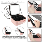 COSMETIQUERA CON ESPEJO Y LUZ LED